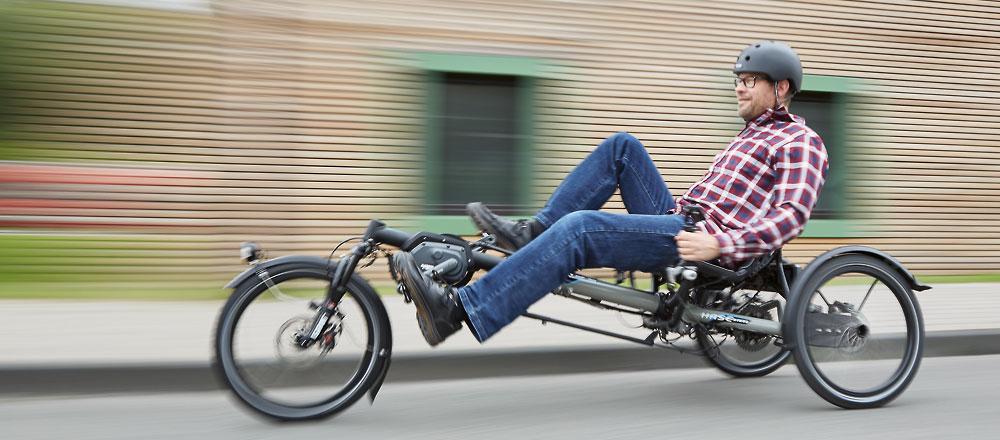 Hase Evolution recumbent trike with e-motor